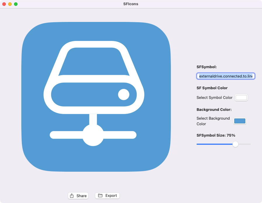 Screenshot of UI